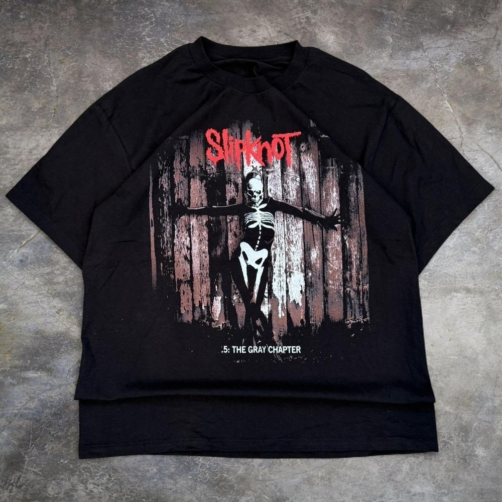 Slipknot Band Black Graphic T-Shirt Men's Size Large Grunge Goth Music Tee